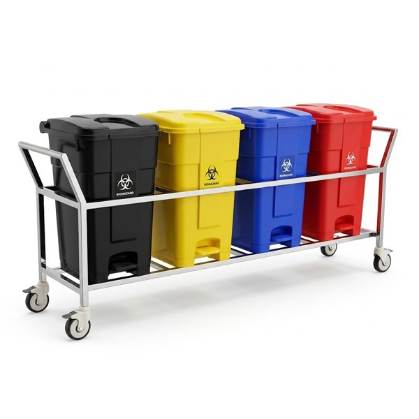 Bio Medical Waste Bin Trolley